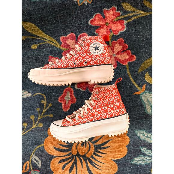 Converse Run Star Hike High Summer Spirit Bright Poppy Sneakers Size W 8.5 / M 7 - Picture 8 of 13